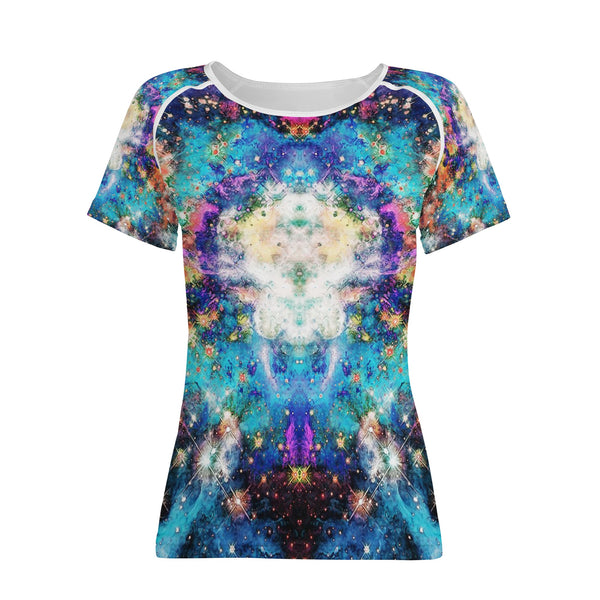 Acquiesce Apothos Women's All-Over Print Stretchy T-Shirt