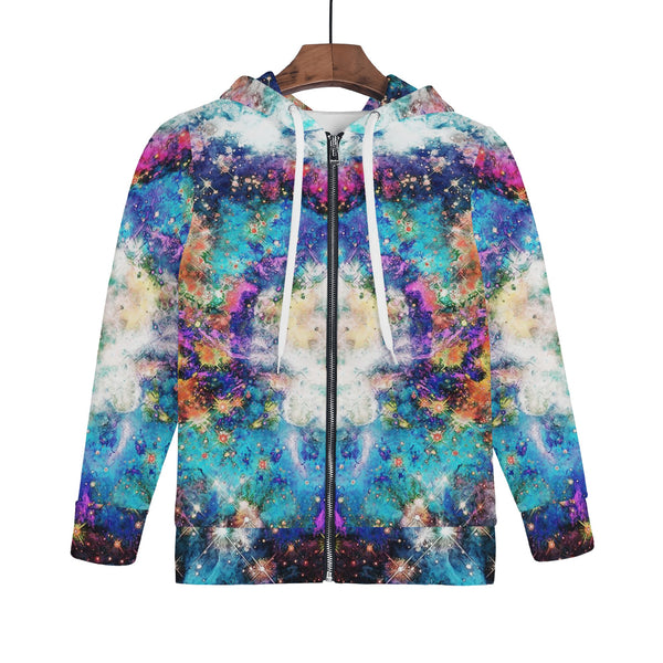 Acquiesce Apothos Youth Psychedelic Zip-Front Hoodie