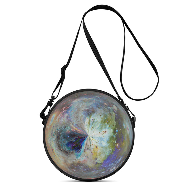 Psychedelic Orb Round Canvas Satchel Bag