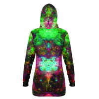 Lilith Psychedelic Fleece-Lined Long Hoodie