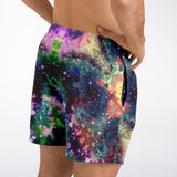 Cotton Candy Cosmos Psychedelic Swim Trunks