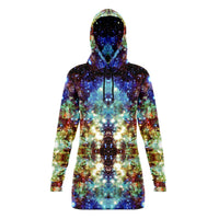Valhalla Psychedelic Fleece-Lined Long Hoodie