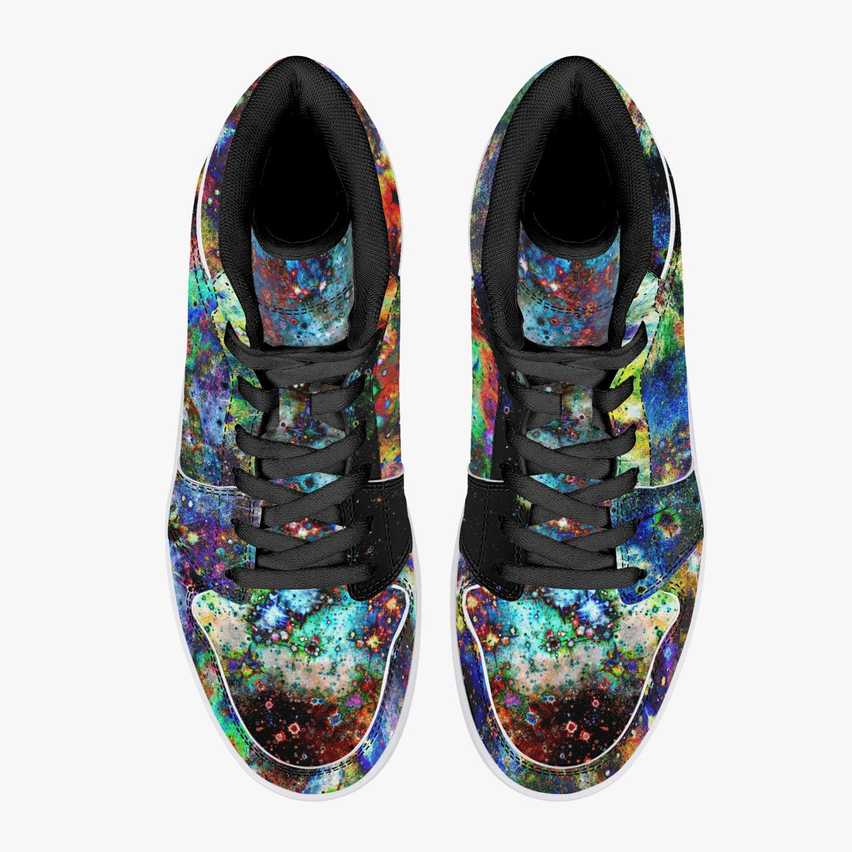 Apoc Psychedelic Split-Style High-Top Sneakers – Heady & Handmade