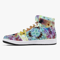 Conscious Psychedelic Split-Style High-Top Sneakers