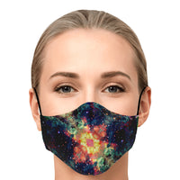 Cotton Candy Cosmos Psychedelic Adjustable Face Mask (Quantity Discount)