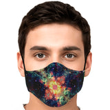 Cotton Candy Cosmos Psychedelic Adjustable Face Mask (Quantity Discount)