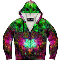 Lilith Psychedelic Fleece-Lined Zip-Up Hoodie